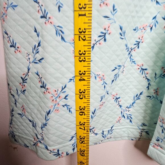 Womans cottagecore textured quilted pattern softcore pastel blue button down poc - Picture 10 of 13